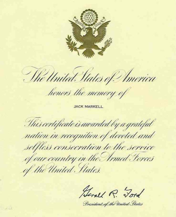 Letter to Jack from the President