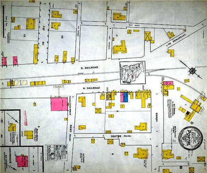 map of Portal in 1917